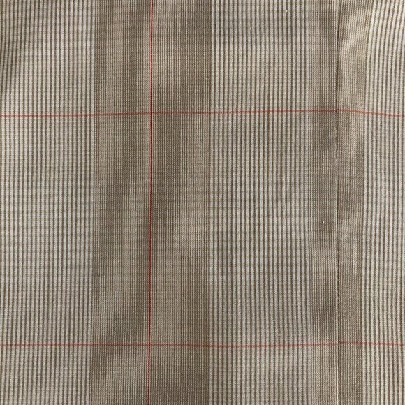 Anne Klein Vintage Check Pants in Polyester/Rayon Blend Tan, White, Orange Sz 8 - Picture 6 of 14